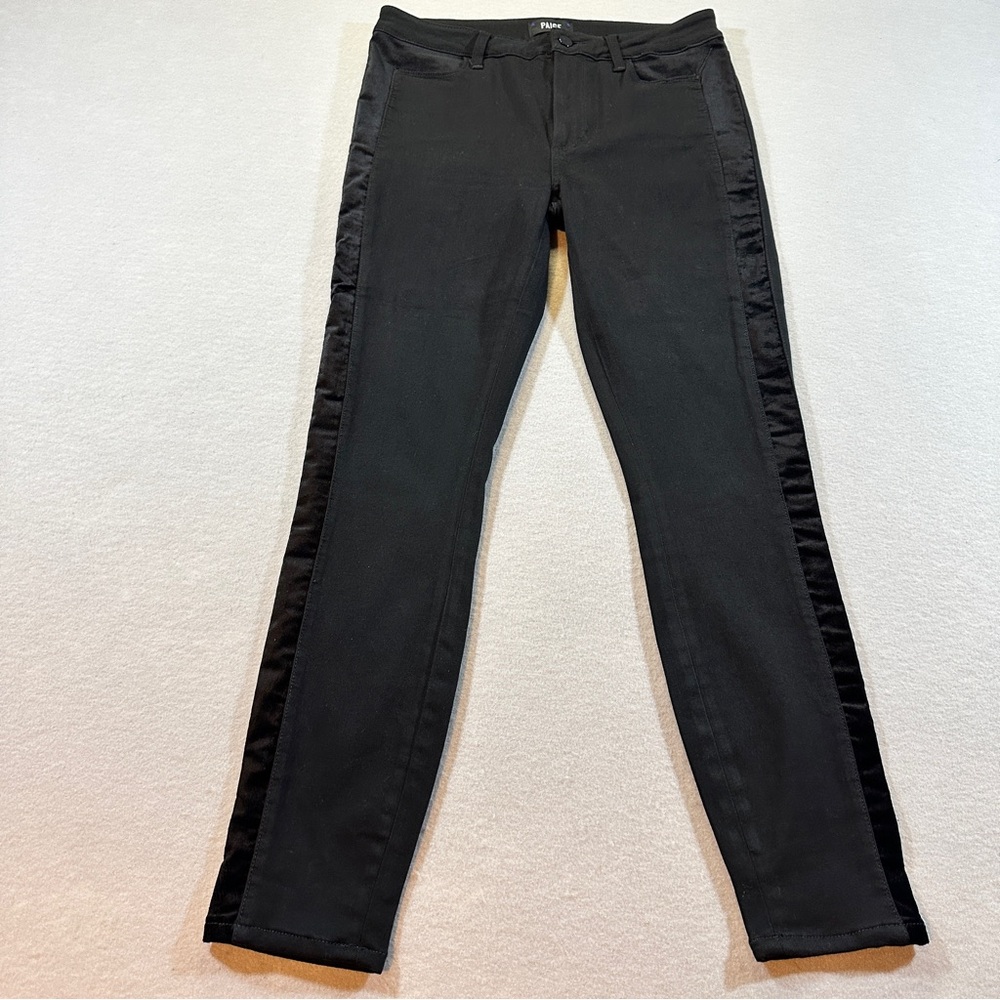Paige Hoxton Ultra Skinny Jeans Women's 30 Velvet Onyx‎ Black Stretch Denim